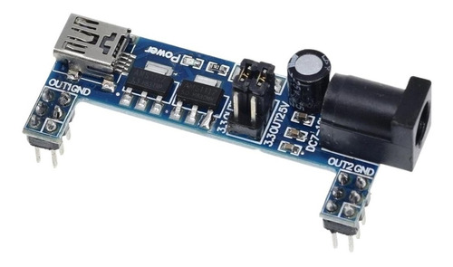 Mini Fuente De Poder Protoboard 3.3 V 5v Arduino Mb102-azul