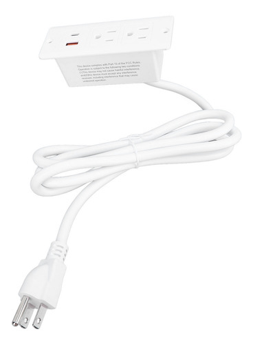 Enchufe De Escritorio Empotrado, 2 Enchufes, 1 Usb C, 1 Usb