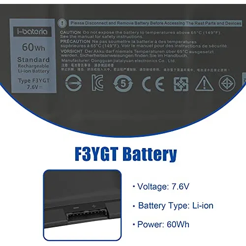 Batería De 60wh F3ygt Dell Latitude 7480 7490 12 7000 ...