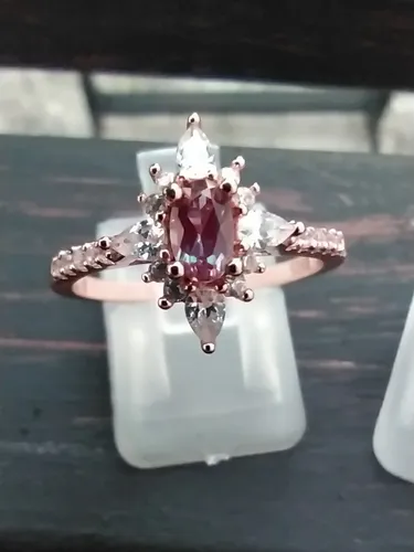 Piedra alejandrita anillo deals