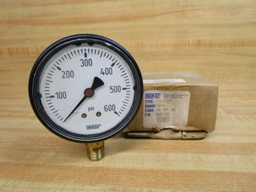 Wika 9693750 Pressure Gauge 4vb85 0-600 Psi Mmk