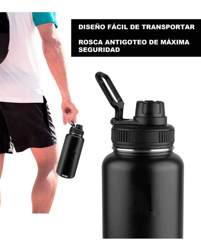 Botella Agua Fría Caliente 1.2 L Termo Acero Inoxidable