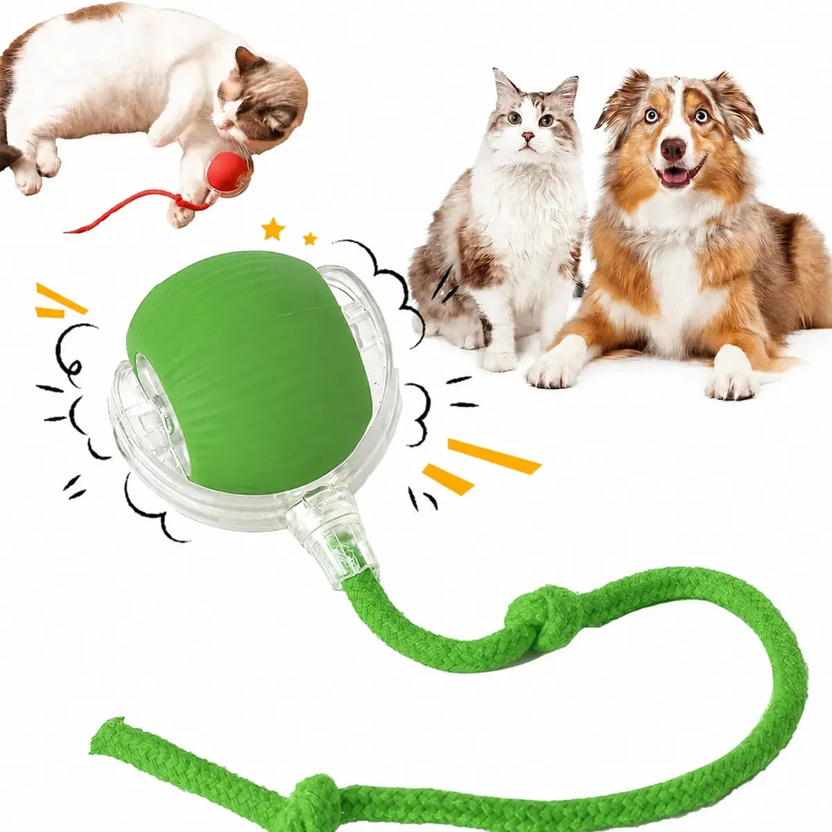 Bolinha Interativa Automática Rmira para Gatos e Cães, USB