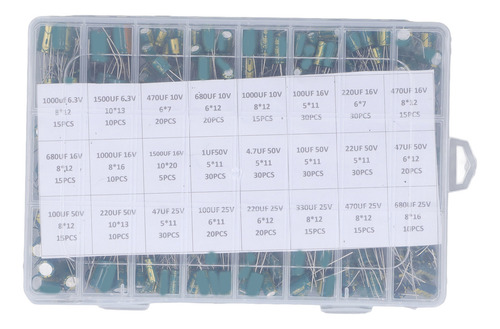 Kit Surtido De Condensadores, 460 Piezas De Aluminio Electro