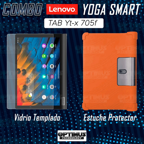 Vidrio Templado Y Estuche Tab Lenovo Yoga Smart Tab Yt-x 705