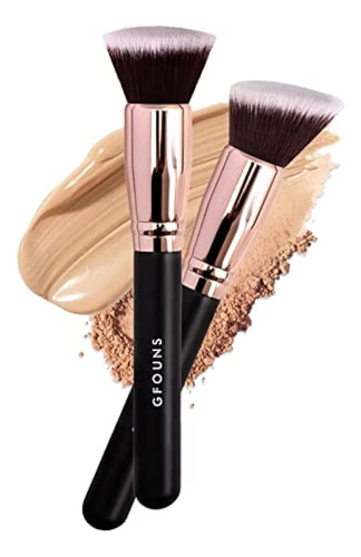 Gfouns Foundation Brush Para Maquillaje Líquido: Angled & Fl