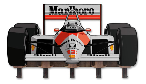 Portallaves F1 Mclaren Mp4/4 Ayrton Senna 31 X 23 Cm