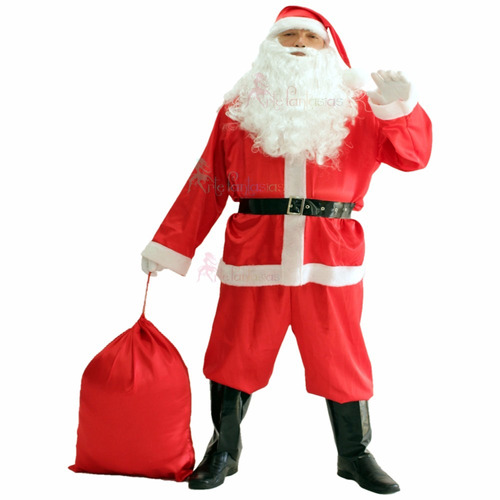 Fantasia Roupa De Papai Noel Adulto Extra Grande Xgg Kit G5