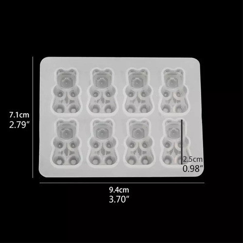 Imagen 4 de 6 de Molde Silicona Ositos Gominola Especial Para Resina