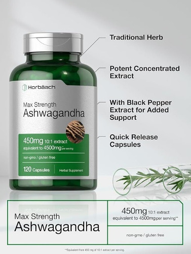 Ashwagandha 450 Mg Extract 120 Cap Horbaach