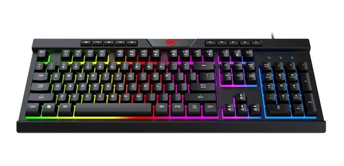 Teclado Gamer Membrana Retroiluminado Rgb Alambrico Portátil