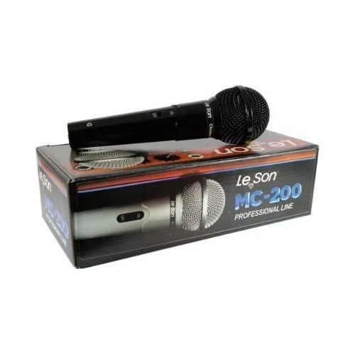 Microfone Leson Mc-200 Dinamico Cardióide Profissional Preto