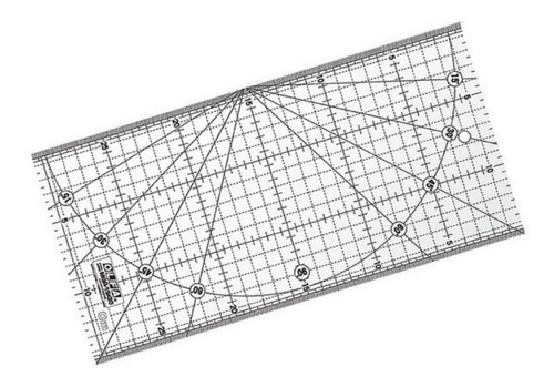 Imagen 1 de 1 de Regla Acrílica Transparente De 15 X 30cm. Olfa Quilt Ruler