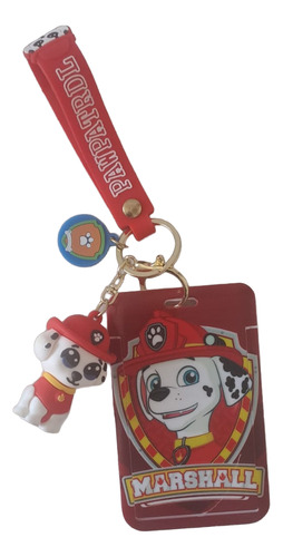 Llavero Paw Patrol Marshall Con Porta Tarjeta Sube