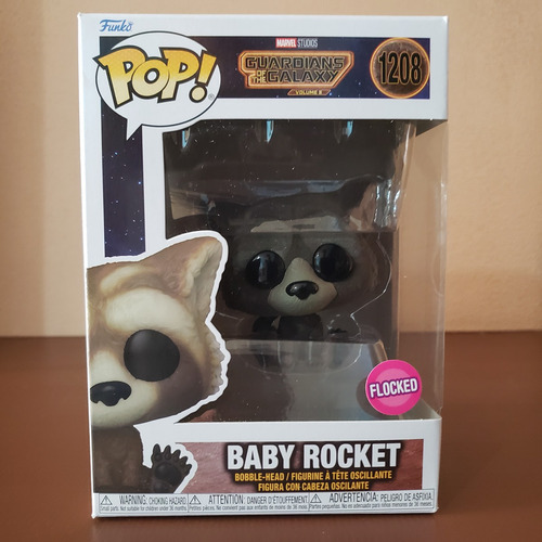 Funko Pop! Guardians Of The Galaxy Baby Rocket Flocked #1208 (Usado)