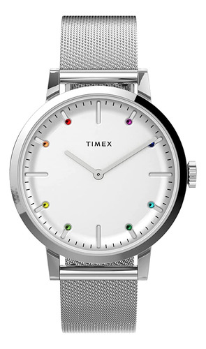 Reloj Timex Midtown 36mm Para Mujer - Pulsera De Tono Platea