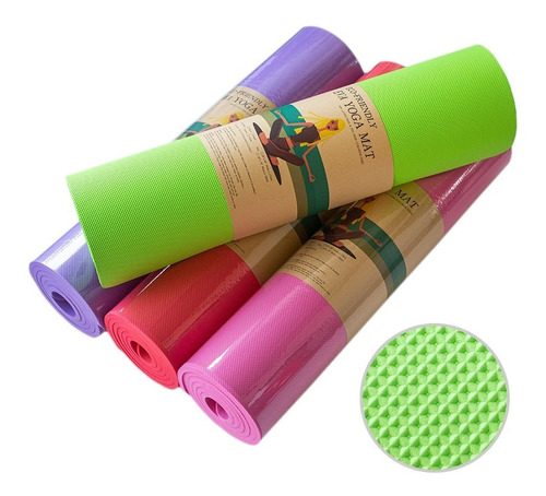 Yoga Mat 8 Mm Colchoneta Pilates Fitness Tpe Gimnasia