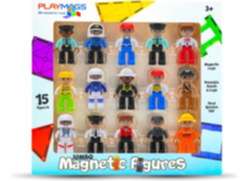 Playmags Juego De 15 Figuras Magnéticas Grandes De La Comuni