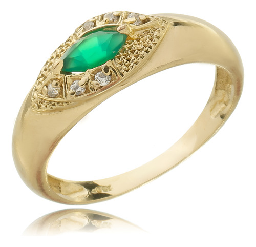 Anel Formatura Personalizado Em Ouro 18k Com Pedras