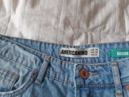 Mom Jeans Americanino De Mezclilla Rígida talla 3638 