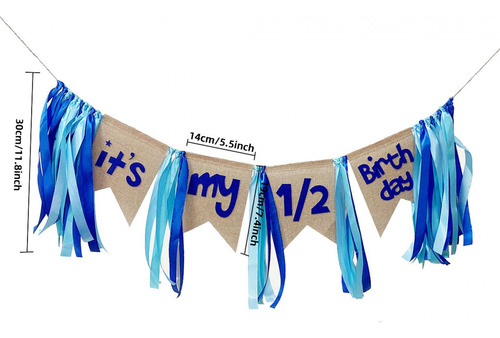 Trona Banner Arpillera Trona Banner 6 Meses Banner Para Azul