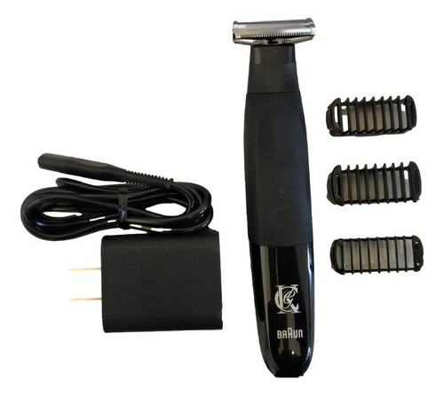 Recortadora de barba King C. Gillette Style Master con 3 cuchillas, color negro