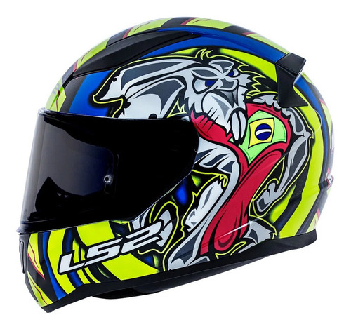 Capacete Ls2 Ff353 Alex Barros Azul