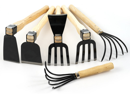 Ferramenta De Jardim Portátil Small Eight Hoe Com Madeira Cu