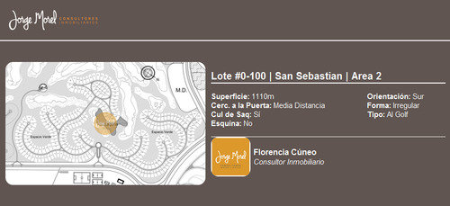 Lote Al Golf #0-100 - San Sebastian - Area 2 - 1110m2 #id 578