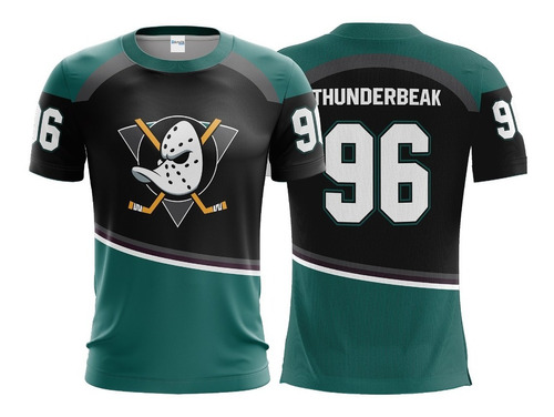 2 Camiseta Camisa Jersey Super Patos Hoquei Geek Verde Preto