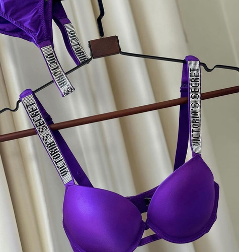 Conjunto De Lencería Victoria's Secret Morado Xl