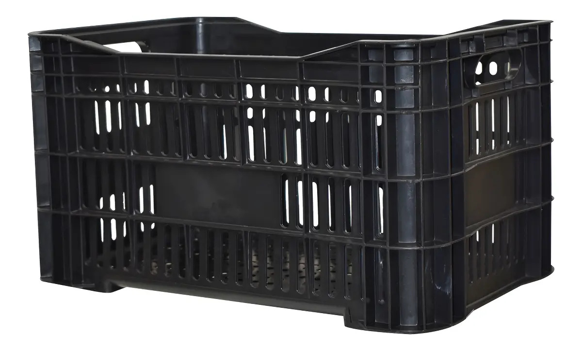 Caixa Plástica Vazadona New Pallets NEW31 50L Preta Agricultura