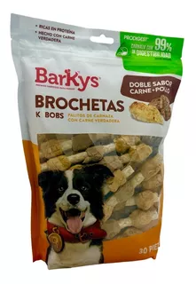 Botana Premios Para Perro Barkys Brochetas Bolsa 30 Piezas