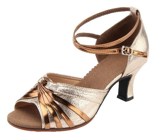 Sandalias Con Punta Abierta Y Tacón De 5 Cm Para Mujer