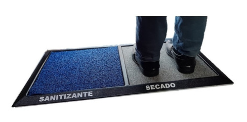 Alfombra Sanitizante Doble Con Bandeja Desinfección Calzado