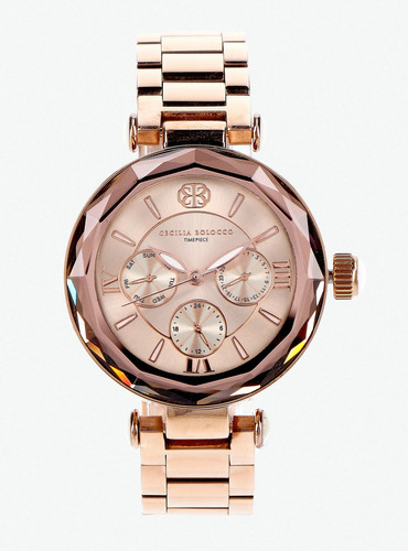Reloj Cecilia Bolocco Análogo Mesh Cb Doraro Rose