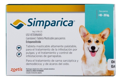 Simparica Trío 10-20 Kg 1 Tableta