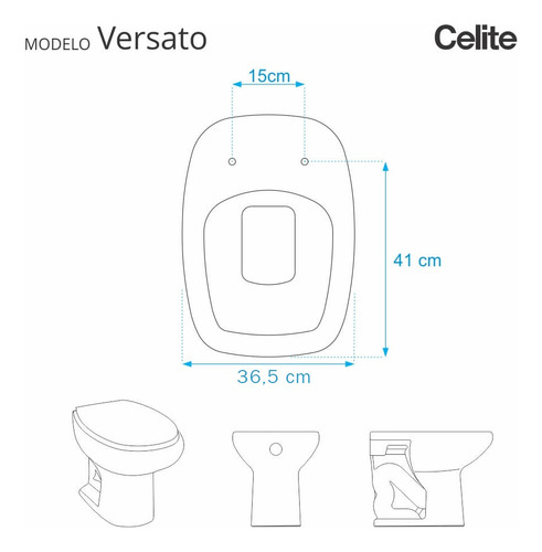 Assento sanitário Pontto Lavabo Celite Versato de MDF laqueado com forma oval bege