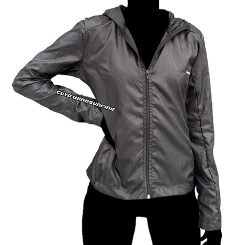 Campera Rompeviento Impermeable Capucha Salpa Running Bici