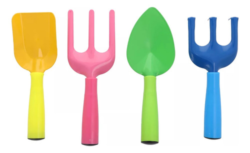Set Herramientas Jardineria Kit Niños Pala Rastrillo Colores