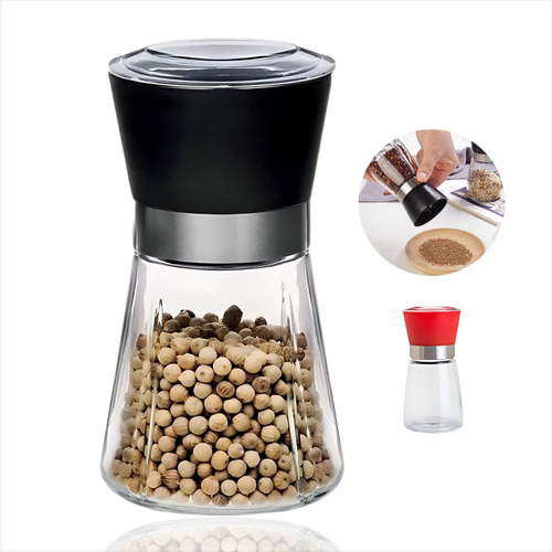 Moedor Manual Sal Pimenta Tempeiros 180ml Mix De Especiarias