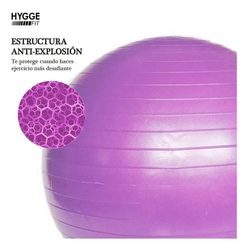 Imagen 3 de 10 de Pelota Esferodinamia 65cm Fitness Pilates Yoga + Inflador