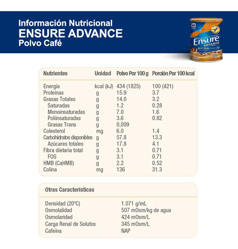 Ensure Advance Café 850g