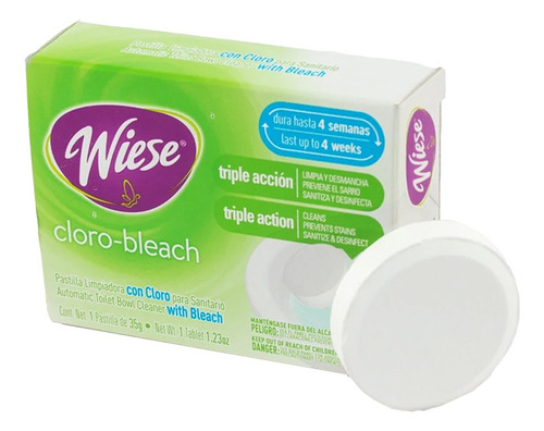 Wiese Pastilla Limpiadora Cloro Bleach Triple Accion 12 Pack