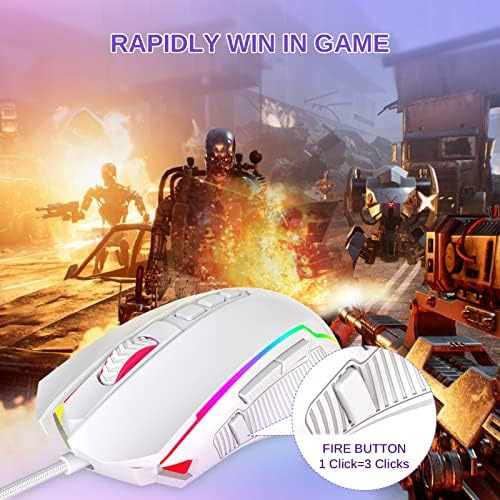 Mouse Redragon M910-W blanco.