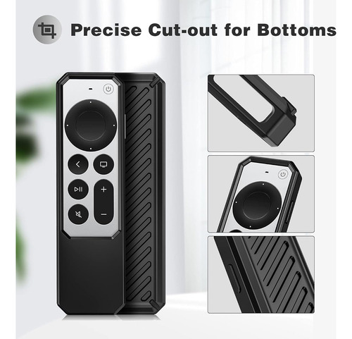 Funda De Silicona Para Apple Tv Siri Remote 2021 Negro