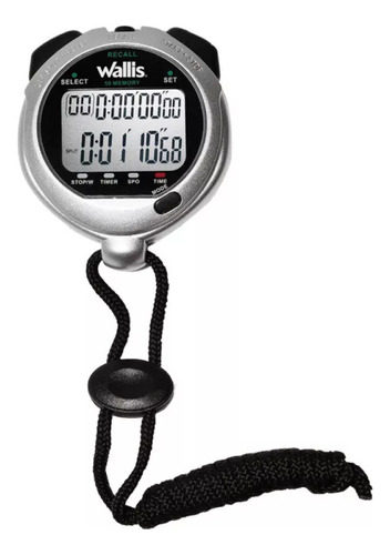 Cronometro Outdoor Wallis Profesional Digital Plateado Cd270