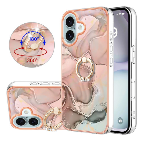 Funda Para La Serie Xiaomi, Funda Con Soporte Para Anillos, Soporte De Pie, Material De Pc Ultradelgado, Funda Protectora A Prueba De Golpes, Oro Rosa