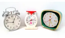 Comprar Lote 3 Antiguos Relojes Despertador Vintage 1960's Colección Blanco