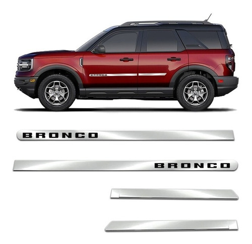 Ford Bronco 2021/22  Friso Lateral Central Largo Cromado